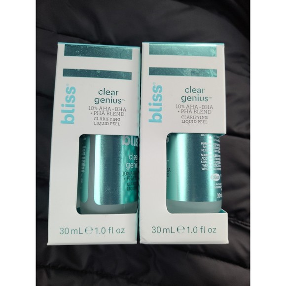 Bliss Other - TWO! Bliss Clear Genius 10% AHA  BHA PHA Blend Clarifying Liquid Peel 1 Oz, 30ml